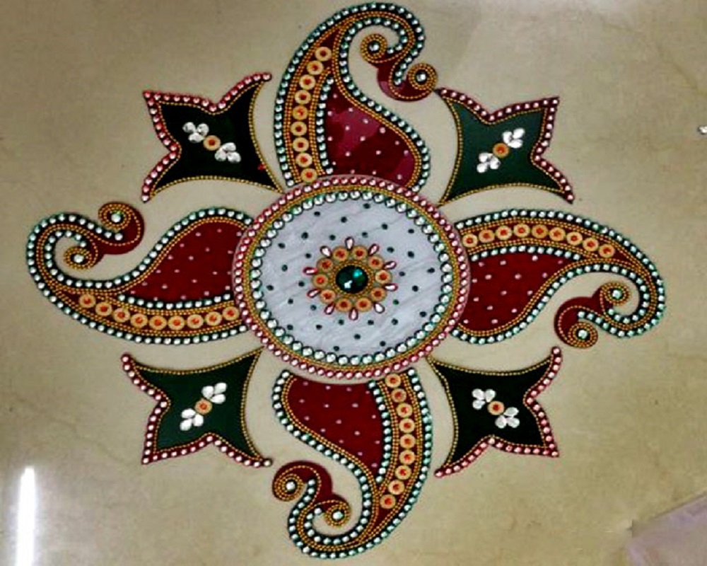 Acrylic rangoli