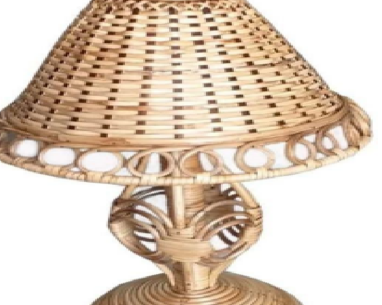 Cane Table Lamp with Holder and wire