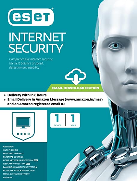 Eset Internet Security - 1 User, 1 Year (Email Delivery in 2 hours- No CD)
