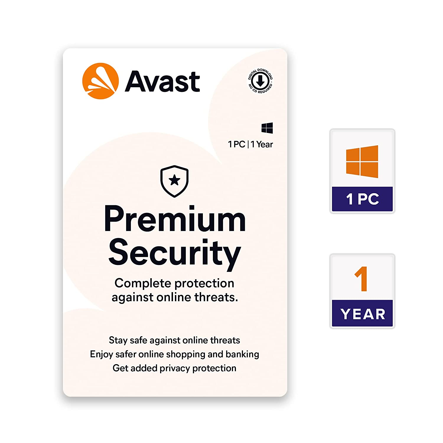 Avast Premium Security (Total Security Antivirus) (1 PC | 1 Year) (Email Delivery in 2 hours- No CD)