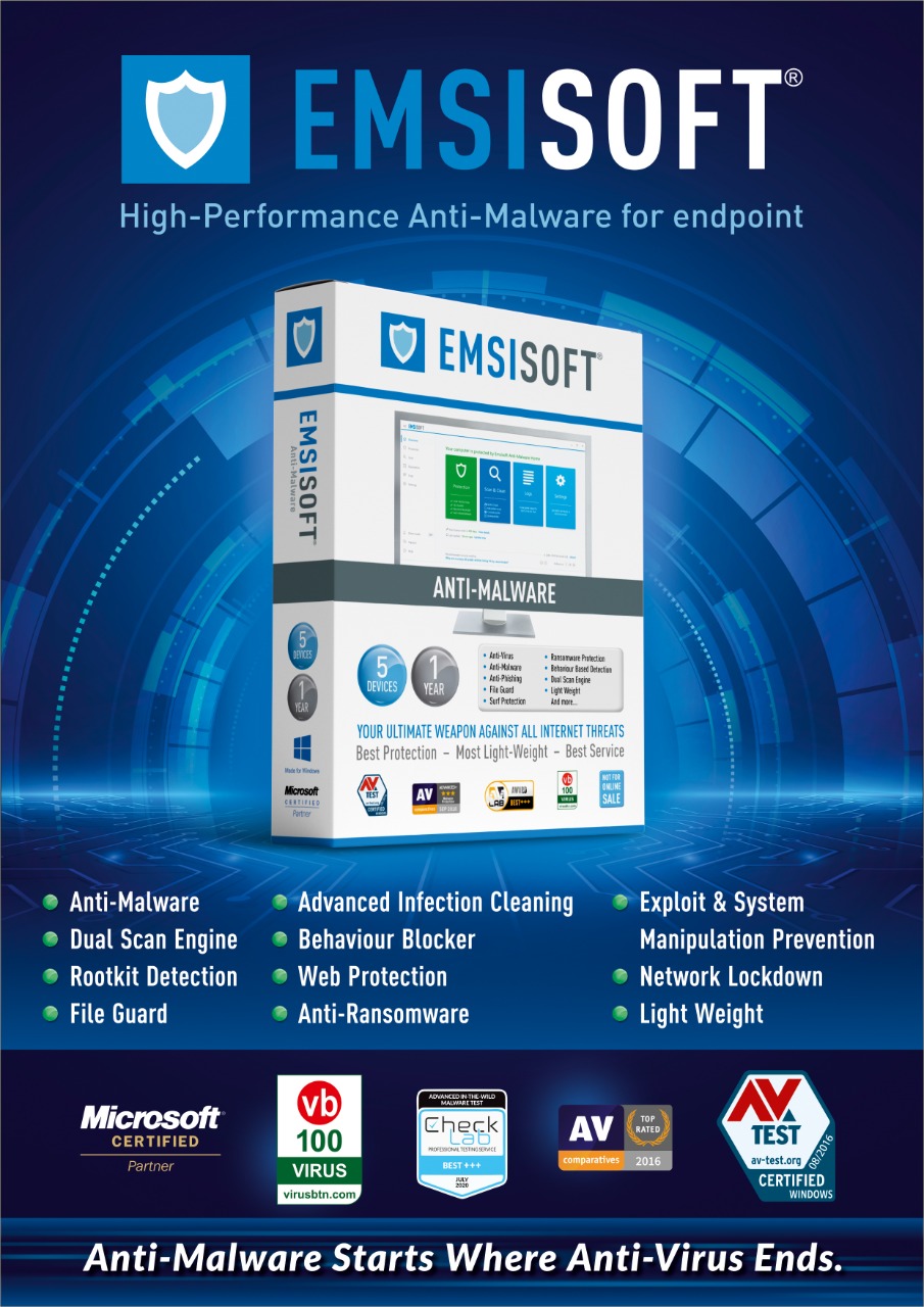 Emsisoft Anti Malware | Anti Virus | 1 Year Unlimited Support |Email Delivery
