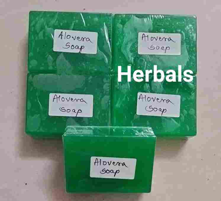 Herbal aloe vera soap