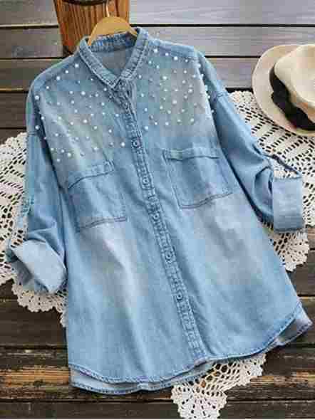 Ladies denim shirts