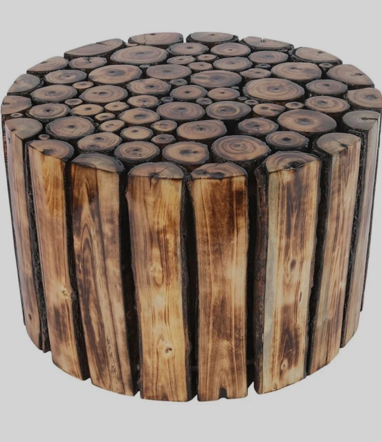 Wooden round table