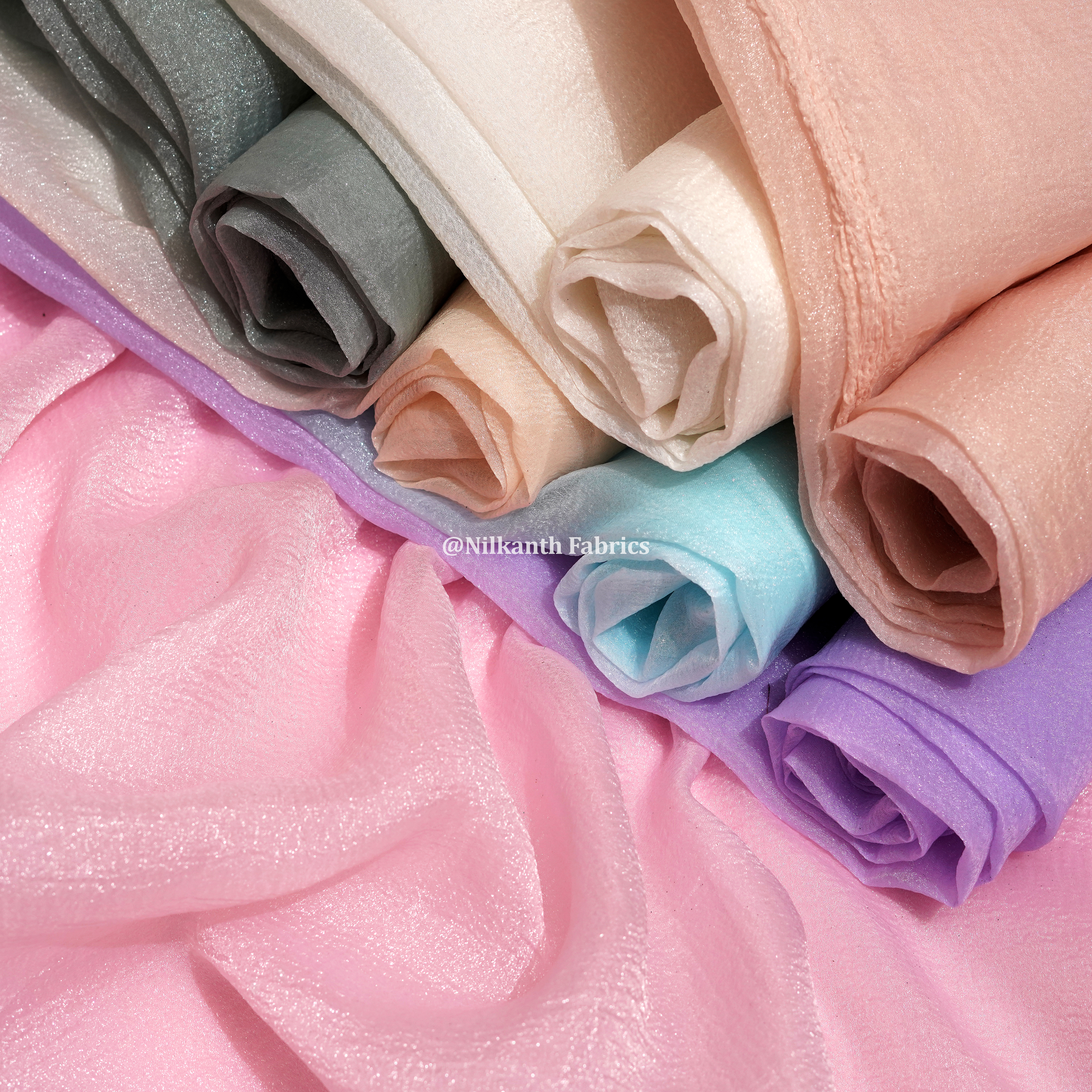 Bubble organza imported fabric