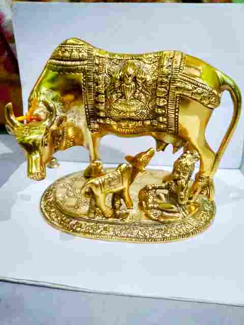 Brass Cow Statue
