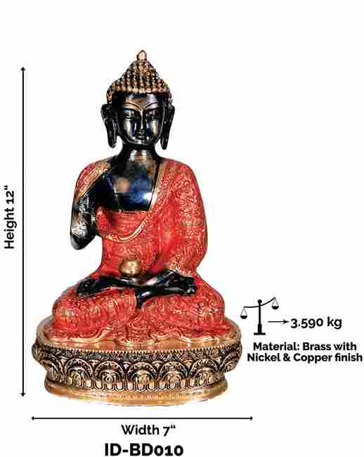 Brass budha statue