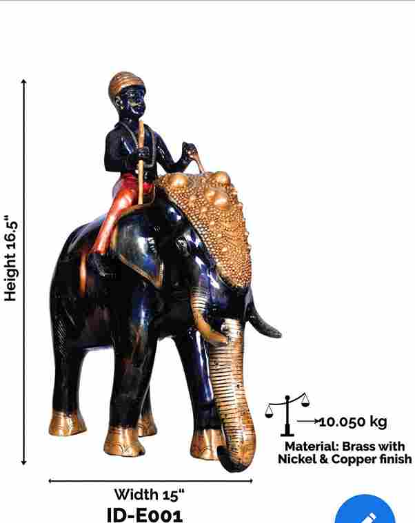Brass Elephant Statue