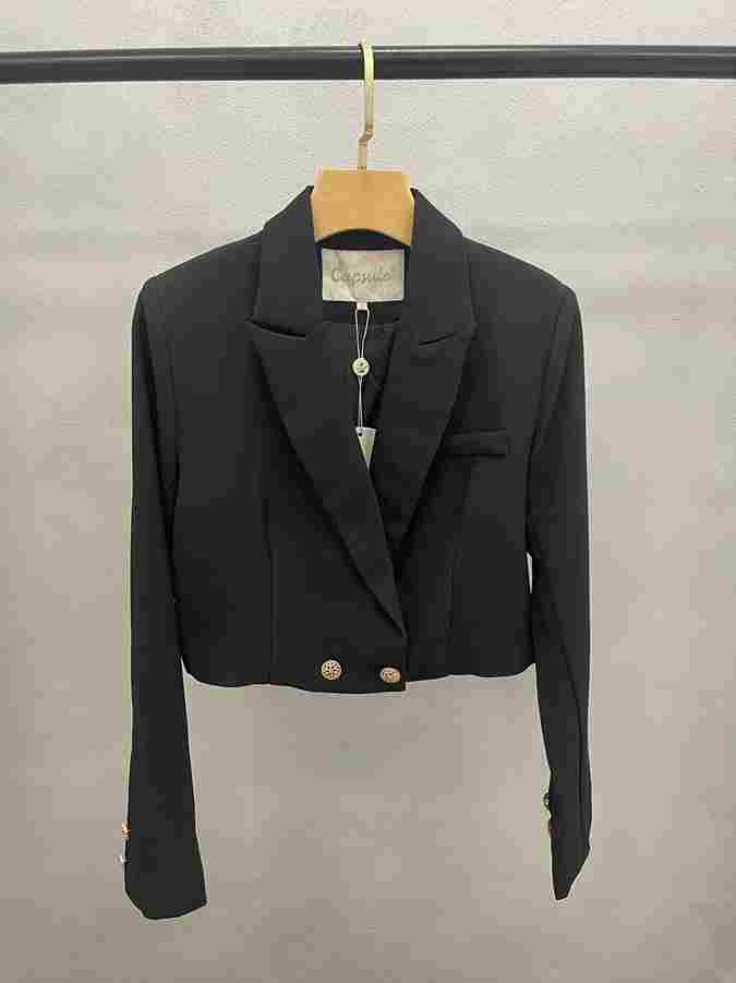 Premium Crop Blazer Coat