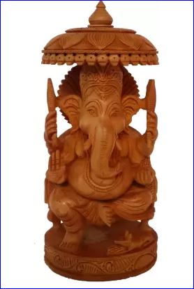 Wooden Chattar Ganesh Ji