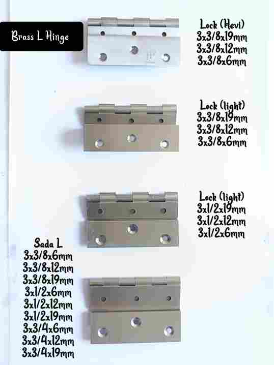 Brass L Hinges
