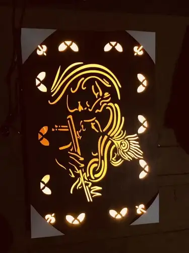 Laser Cutting Radha Krishna led frame