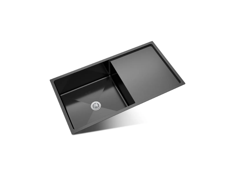 Single Bowl with Drain Bord Nano Black