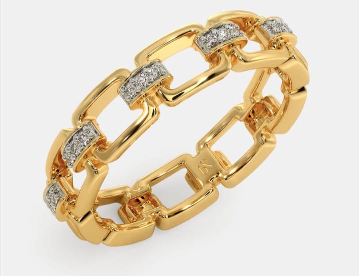 916 Real Gold Diamond Bracelet
