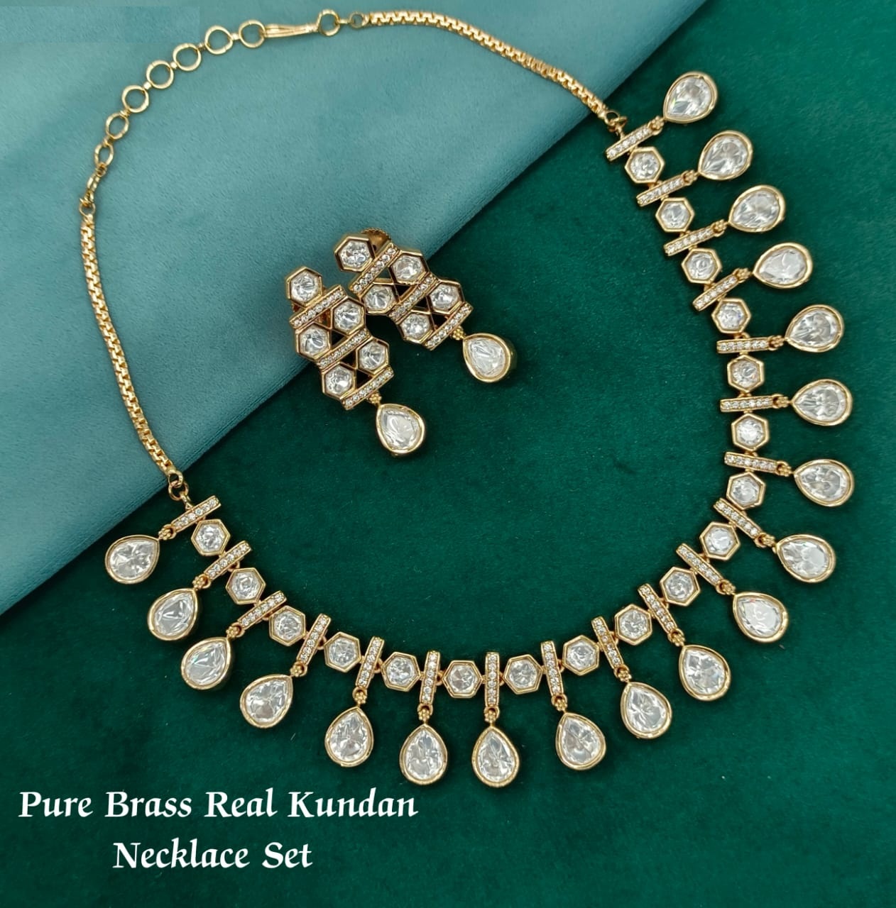 Cocktail Party Diamond Look Polki Necklace