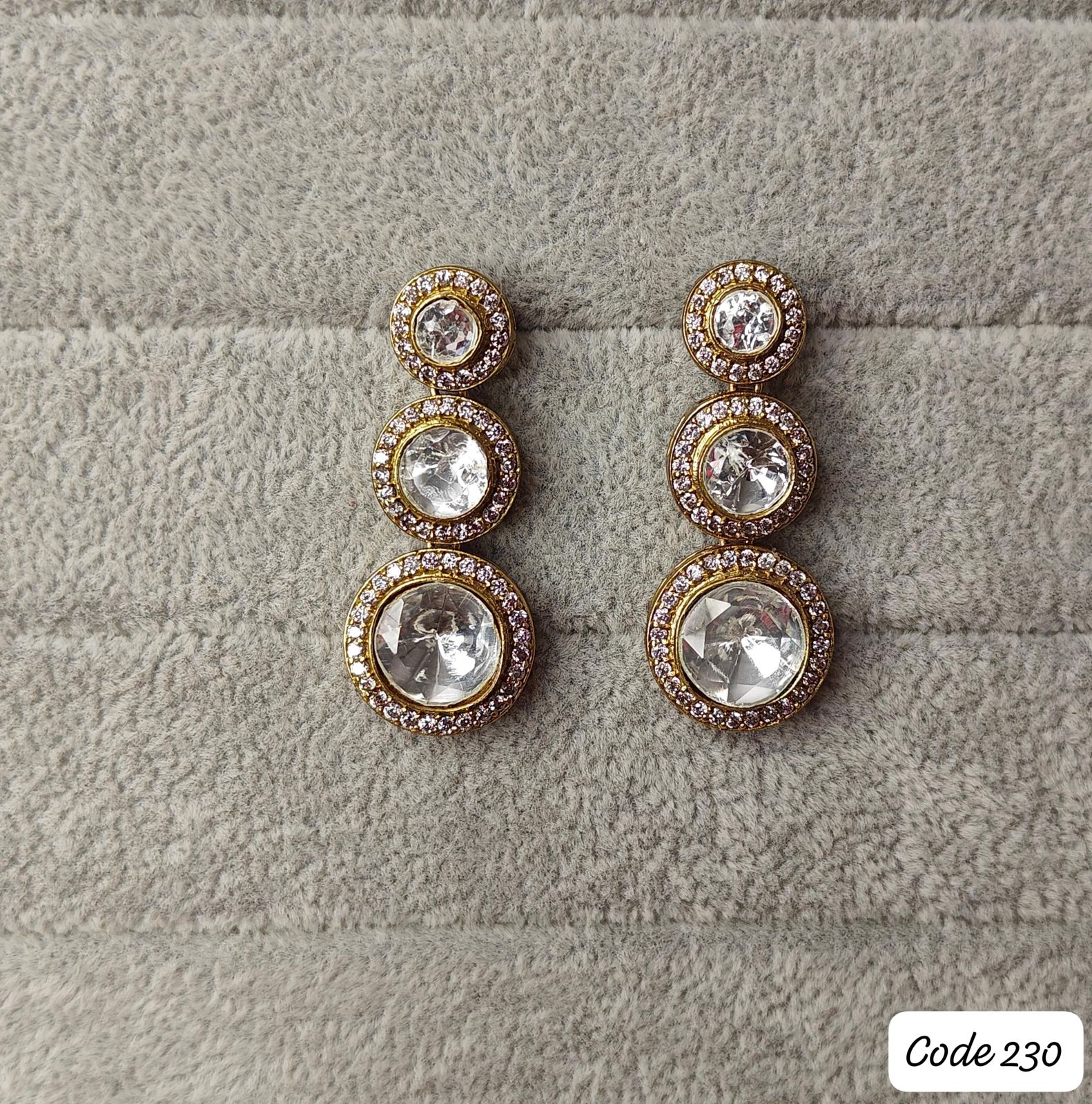 Diamond Look Polki Earring