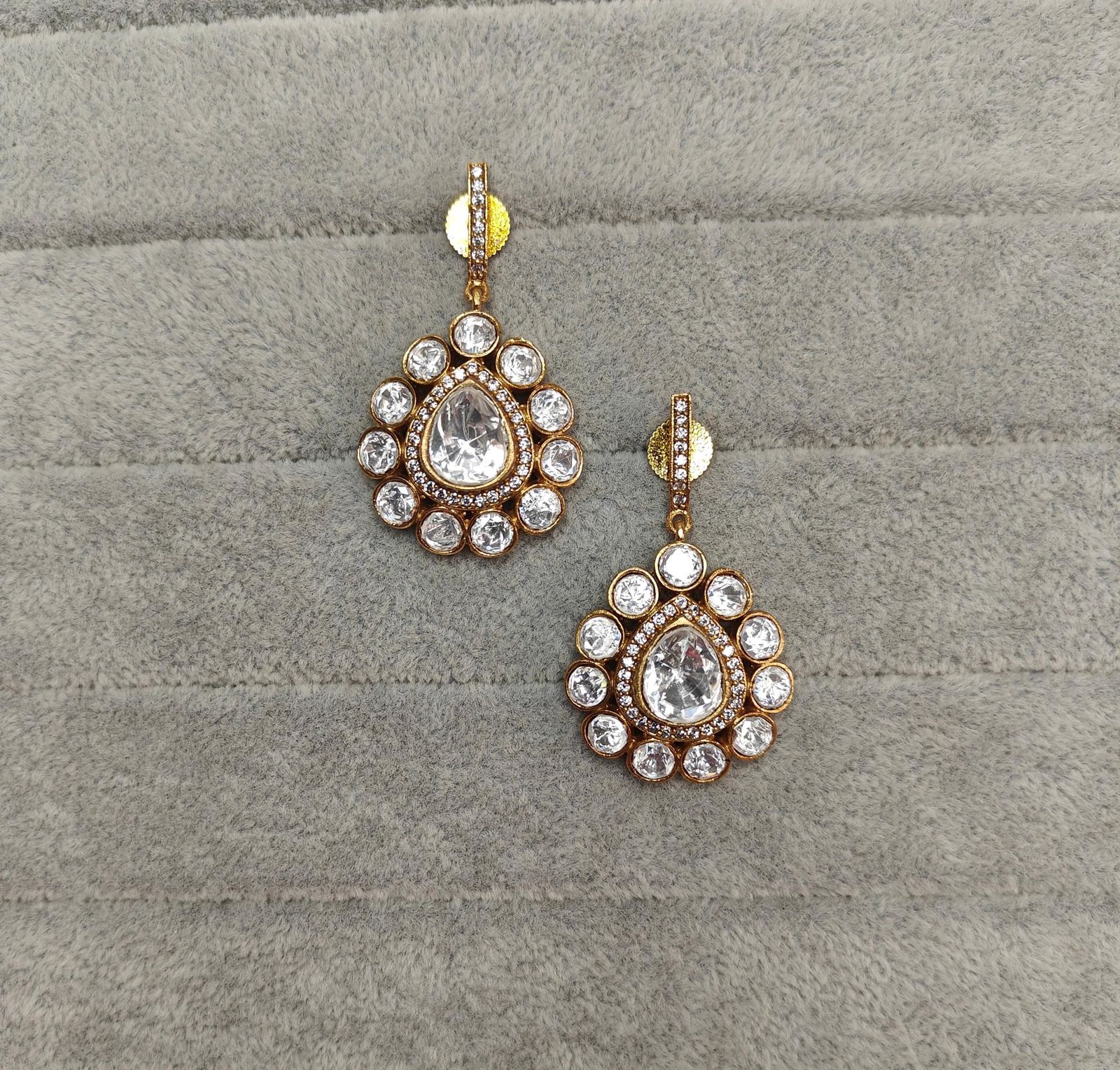 Diamond Look Polki Dangler Earrings