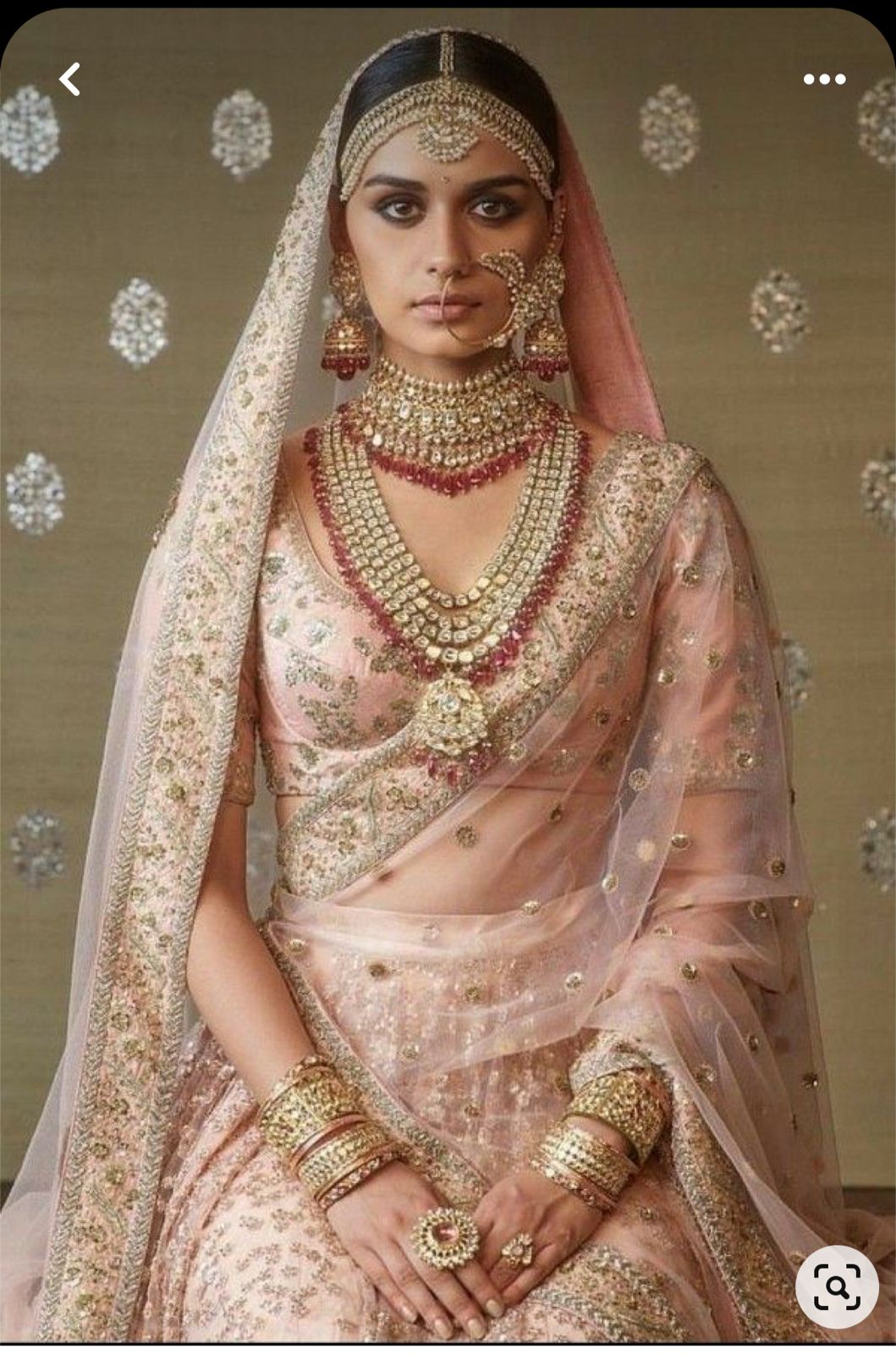 Traditional Bridal Rose Quartz Drop Pachi Choker and Long Necklace 