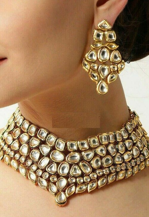 Traditional Heavy Kundan Jadau Choker Necklace