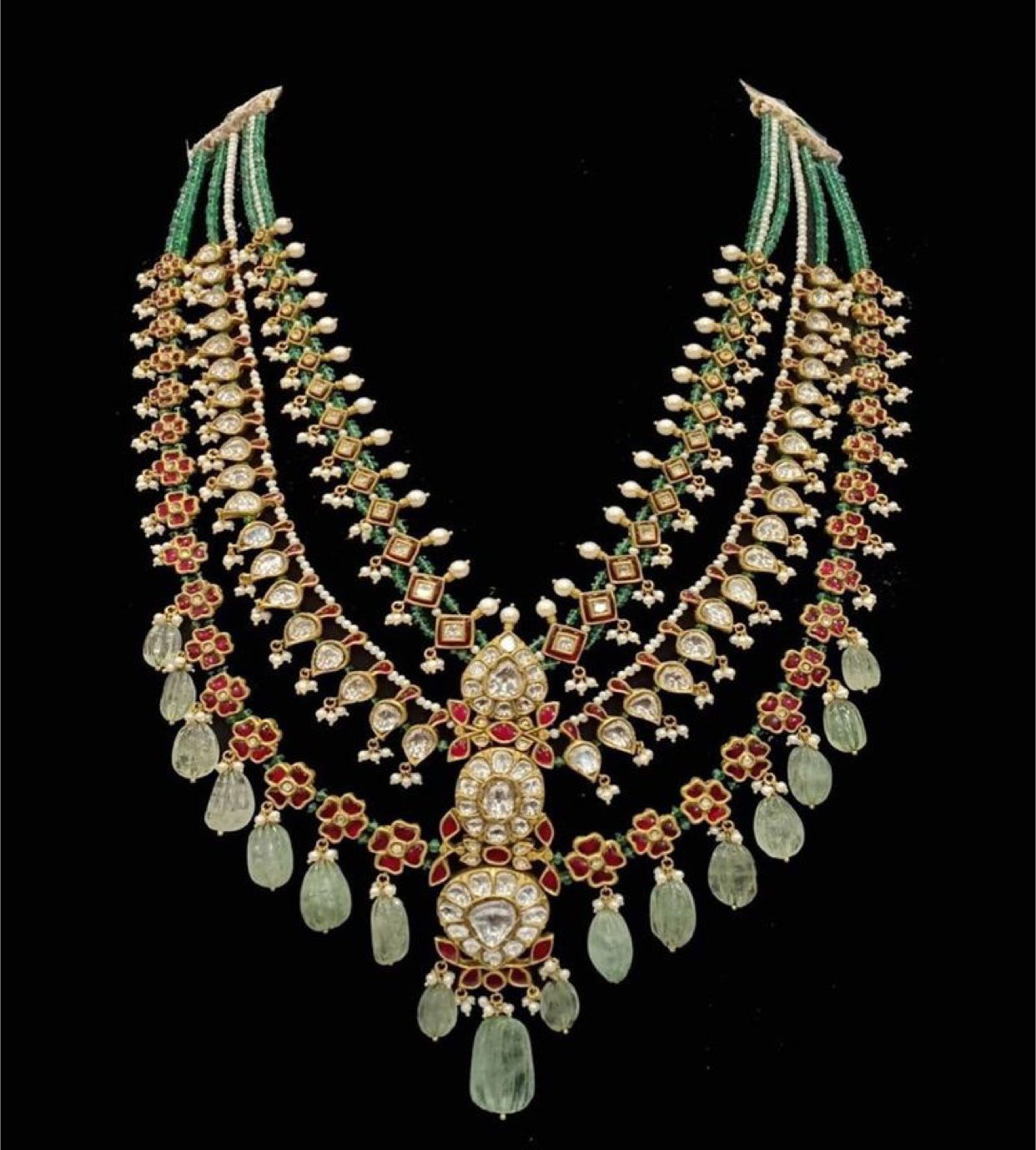 Stunning Bridal Polki Long Necklace