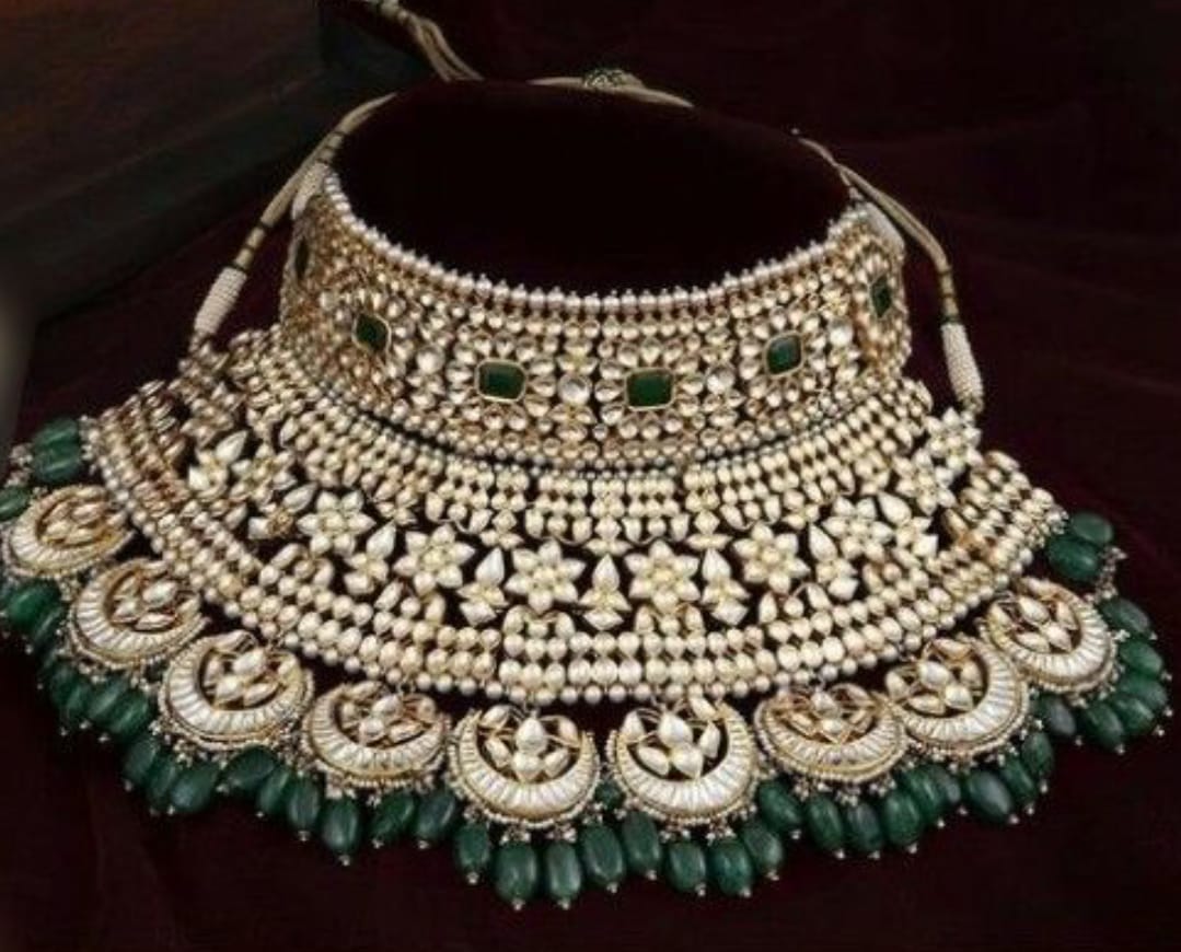 Traditonal Bridal Pachi Kundan Choker Necklace