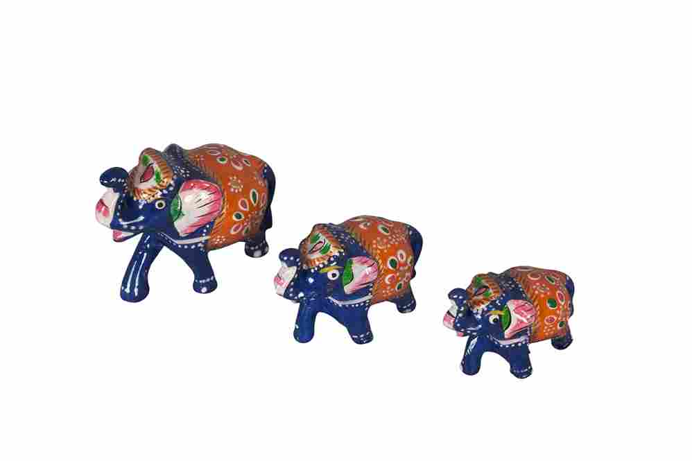 Metal Sitting Elephant