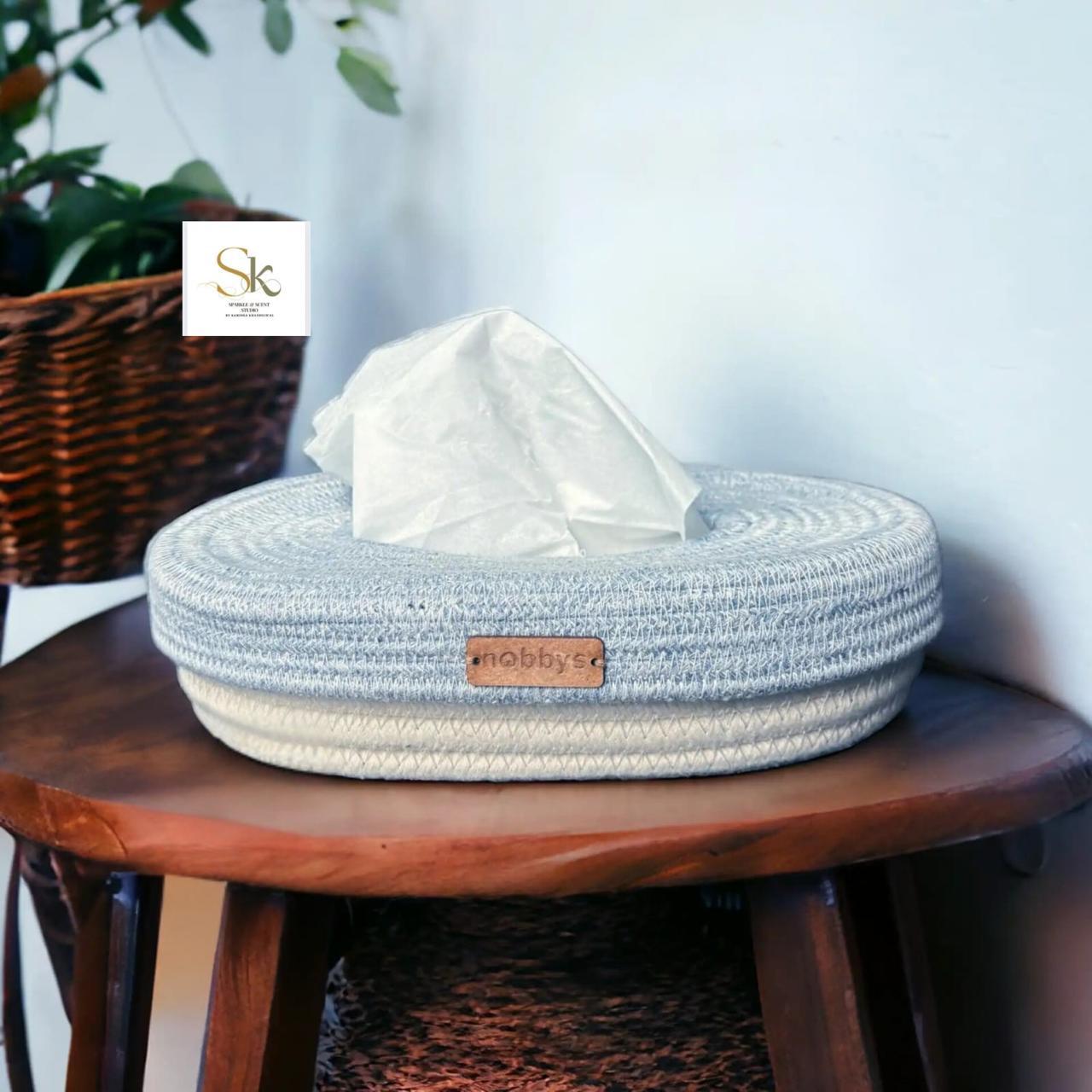 Handmade Cotton Rope Tissue Box