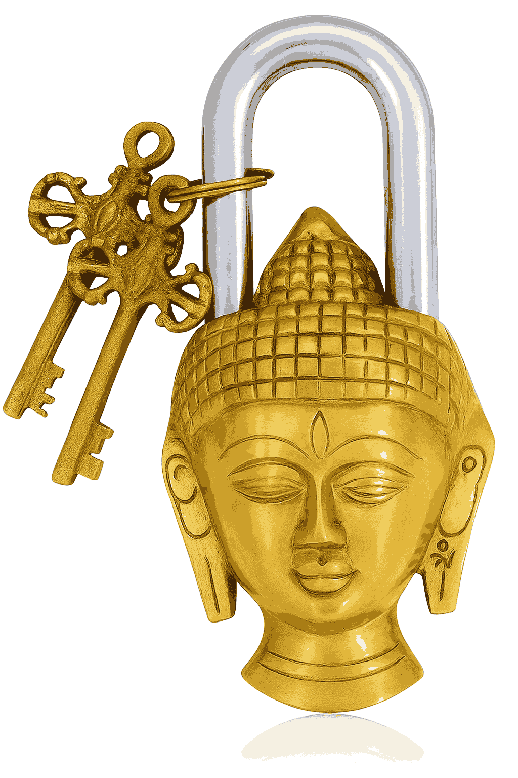 Brass Buddha Face Lock