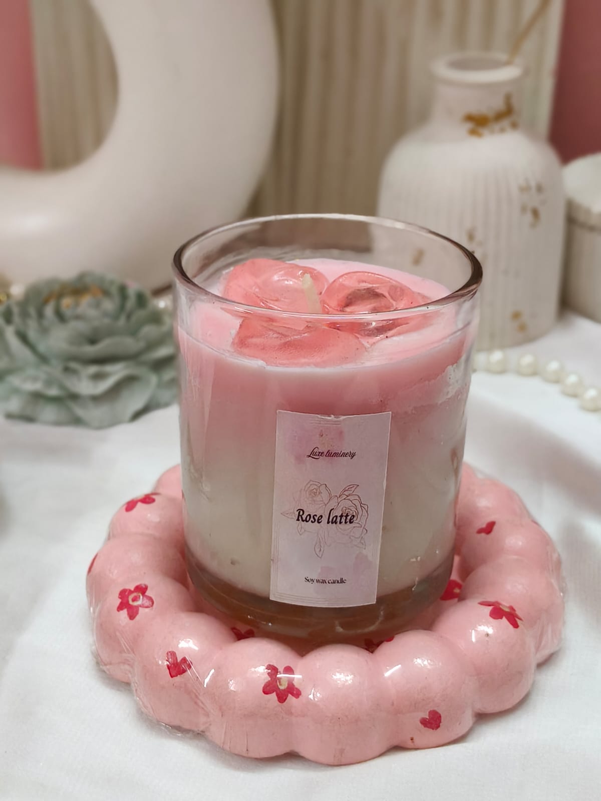 Rose Latte Candle
