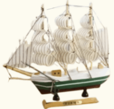Wooden Sailing Ship Showpiece